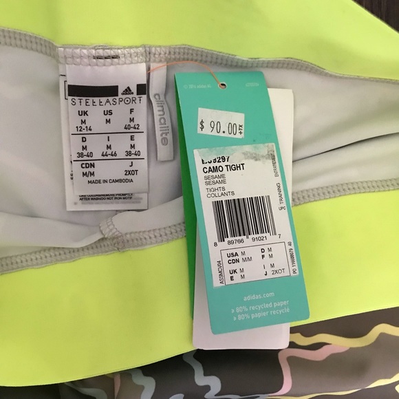 Bright camo adidas leggings Women’s Medium - Picture 2 of 3